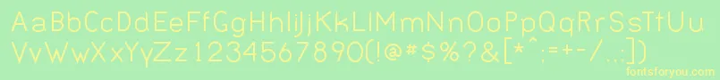 BernurNormal Font – Yellow Fonts on Green Background