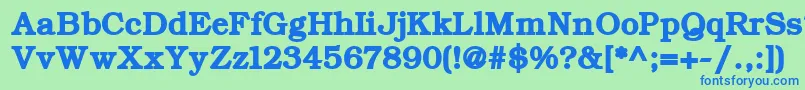 ErBukinistMacBold Font – Blue Fonts on Green Background