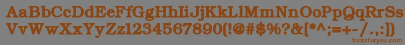 Weitere Informationen zur ErBukinistMacBold-Schriftart ErBukinistMacBold-Schriftart – Braune Schriften auf grauem Hintergrund