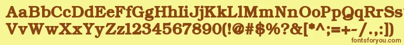 ErBukinistMacBold Font – Brown Fonts on Yellow Background