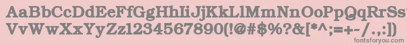 ErBukinistMacBold Font – Gray Fonts on Pink Background