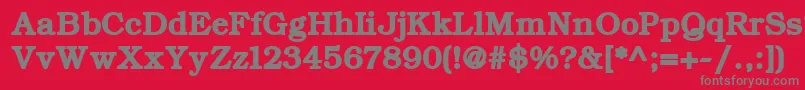 Шрифт ErBukinistMacBold – серые шрифты на красном фоне