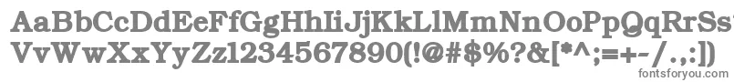 Шрифт ErBukinistMacBold – серые шрифты на белом фоне