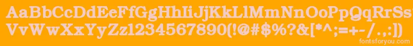ErBukinistMacBold Font – Pink Fonts on Orange Background