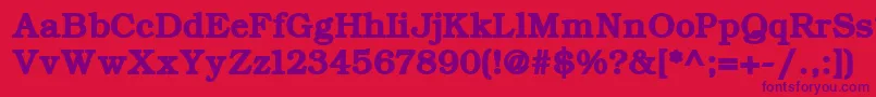ErBukinistMacBold Font – Purple Fonts on Red Background