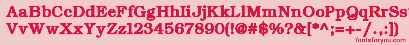ErBukinistMacBold Font – Red Fonts on Pink Background