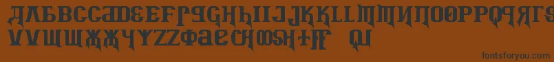 KremlinAdvisorDisplayKapsBold Font – Black Fonts on Brown Background