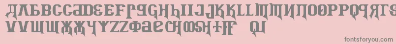 KremlinAdvisorDisplayKapsBold Font – Gray Fonts on Pink Background