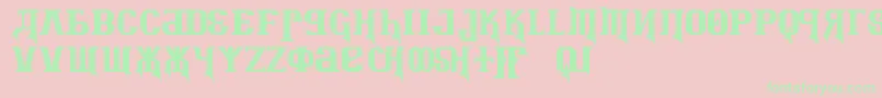 KremlinAdvisorDisplayKapsBold Font – Green Fonts on Pink Background