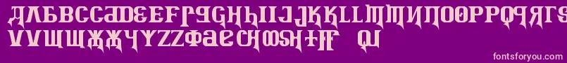 KremlinAdvisorDisplayKapsBold Font – Pink Fonts on Purple Background