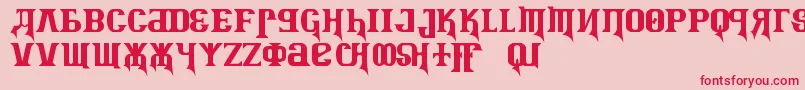 KremlinAdvisorDisplayKapsBold Font – Red Fonts on Pink Background