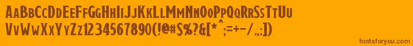 Draconis Font – Brown Fonts on Orange Background