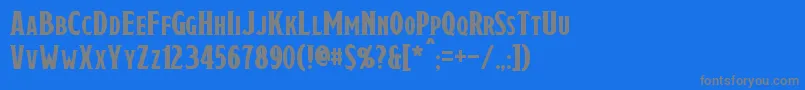 フォントDraconis – 青い背景に灰色の文字