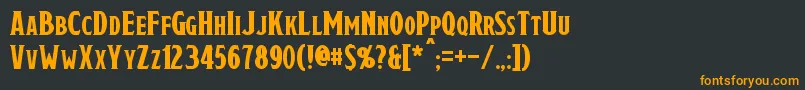 フォントDraconis – 黒い背景にオレンジの文字