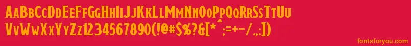 Draconis Font – Orange Fonts on Red Background