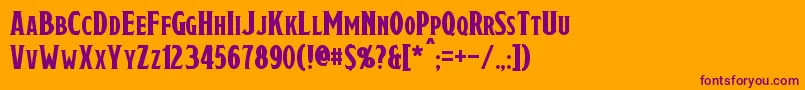 Draconis Font – Purple Fonts on Orange Background