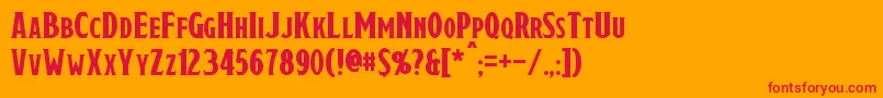 Draconis Font – Red Fonts on Orange Background