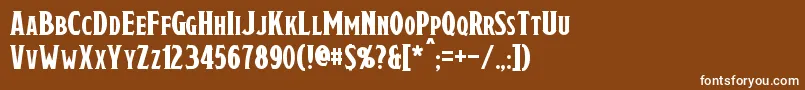 Draconis-fontti – valkoiset fontit ruskealla taustalla