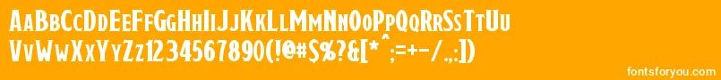 フォントDraconis – オレンジの背景に白い文字