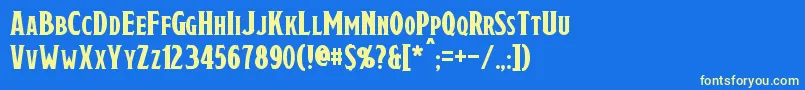 Draconis Font – Yellow Fonts on Blue Background