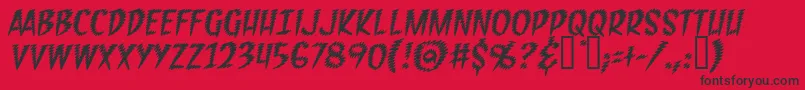 FeedbackBbItalic Font – Black Fonts on Red Background