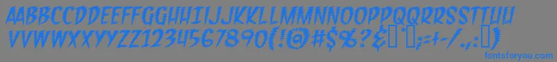 FeedbackBbItalic Font – Blue Fonts on Gray Background