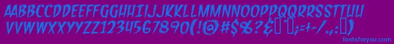 FeedbackBbItalic Font – Blue Fonts on Purple Background