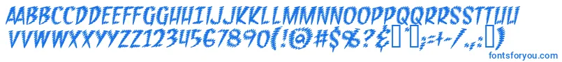 FeedbackBbItalic Font – Blue Fonts on White Background