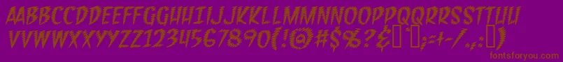 FeedbackBbItalic Font – Brown Fonts on Purple Background