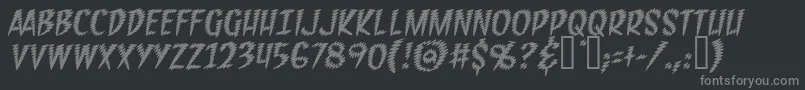 FeedbackBbItalic Font – Gray Fonts on Black Background