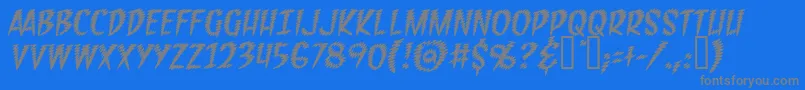 FeedbackBbItalic Font – Gray Fonts on Blue Background