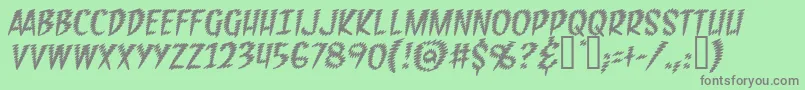 FeedbackBbItalic Font – Gray Fonts on Green Background