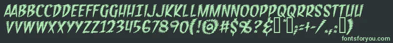 FeedbackBbItalic Font – Green Fonts on Black Background