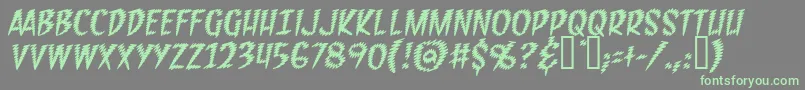 FeedbackBbItalic Font – Green Fonts on Gray Background