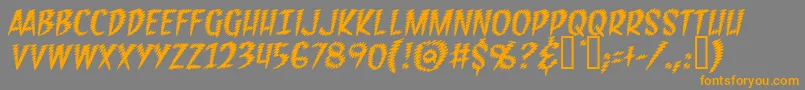 FeedbackBbItalic Font – Orange Fonts on Gray Background