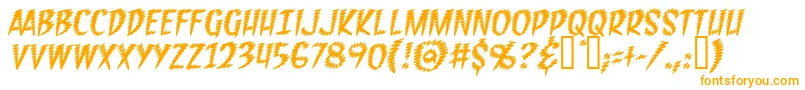 FeedbackBbItalic Font – Orange Fonts on White Background