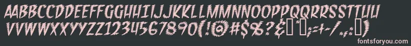 FeedbackBbItalic Font – Pink Fonts on Black Background