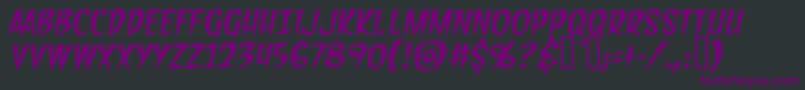 Police FeedbackBbItalic – polices violettes sur fond noir