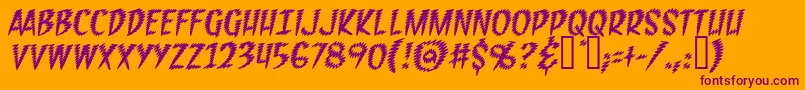 FeedbackBbItalic Font – Purple Fonts on Orange Background