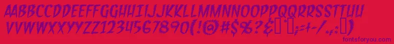 FeedbackBbItalic Font – Purple Fonts on Red Background