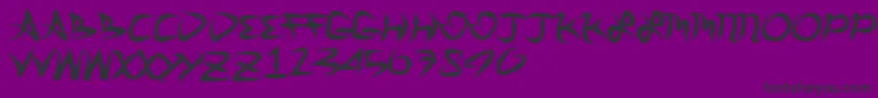 フォントGreatarrows – 紫の背景に黒い文字