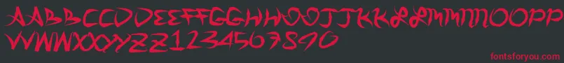 Greatarrows Font – Red Fonts on Black Background