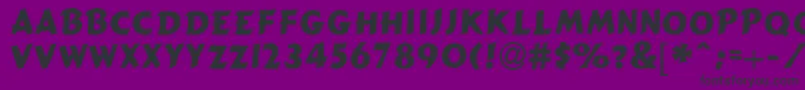 Cancun-Schriftart – Schwarze Schriften auf violettem Hintergrund