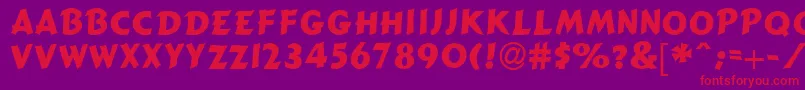 Cancun Font – Red Fonts on Purple Background