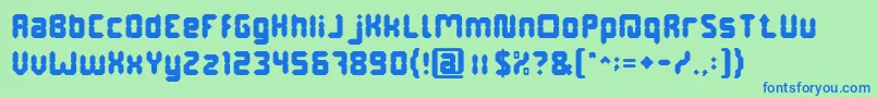 DigitalGothic-Schriftart – Blaue Schriften auf grünem Hintergrund