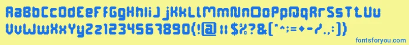 DigitalGothic Font – Blue Fonts on Yellow Background