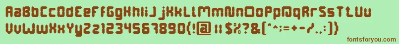 DigitalGothic Font – Brown Fonts on Green Background