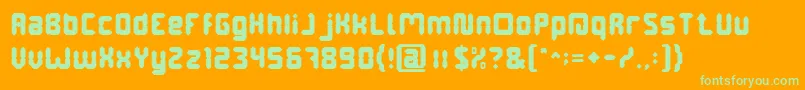 DigitalGothic Font – Green Fonts on Orange Background