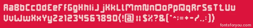 DigitalGothic Font – Pink Fonts on Red Background