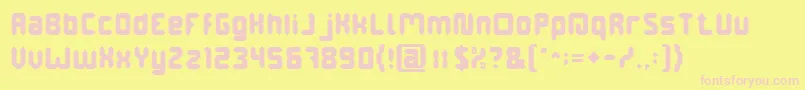 DigitalGothic Font – Pink Fonts on Yellow Background